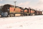 Grain train crawls west